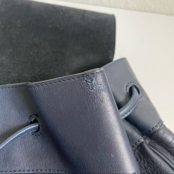 Rag & Bone navy leather backpack main image 6